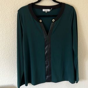 3 for $10 Calvin Klein green blouse